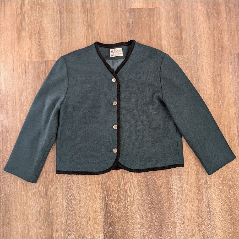 Pendleton Wool Hunter Green Blazer Jacket Sz 12